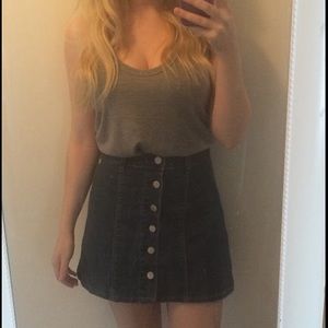 Denim A-line skirt